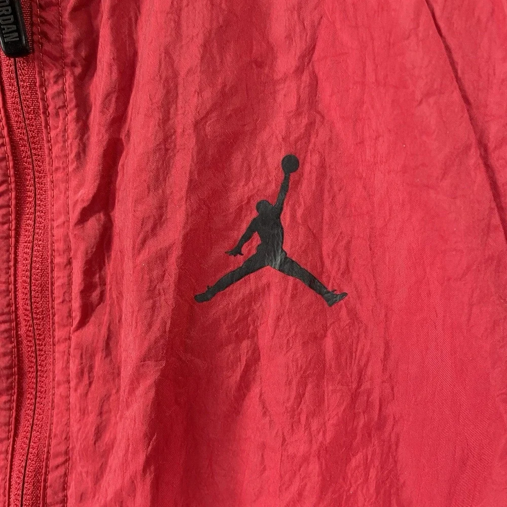 Air Jordan Jacket Mens Large Wings Windbreaker Full Zip Hooded Training Lined